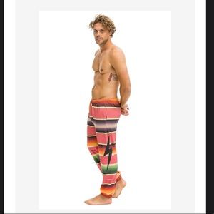 ❌SOLD❌  NWT Aviator Nation Men’s SERAPE BOLT STITCH SWEATPANTS - PINK size XXL